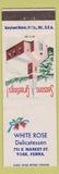 Matchbook Cover - White Rose Deli York PA Christmas