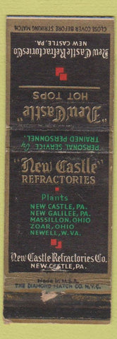 Matchbook Cover - New Castle Refractories New Castle PA WEAR