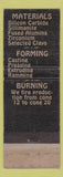 Matchbook Cover - New Castle Refractories New Castle PA WEAR