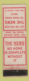 Matchbook Cover - The News Newspaper