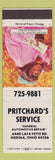 Matchbook Cover - Pritchard's Service Auto Repair Medina OH monkey