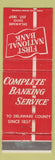 Matchbook Cover - First National Bank Delaware OH
