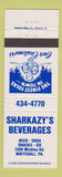Matchbook Cover - Sharkazy's Beverages Whitehall PA