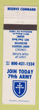 Matchbook Cover - 79th Army Reserve Recruiting Bellefonte PA