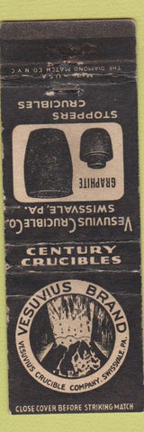 Matchbook Cover - Vesuvius Brand Crucible Swissvale PA WORN