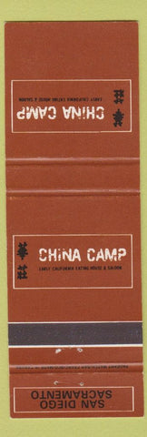 Matchbook Cover - China Camp Saloon San Diego Sacramento CA