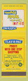Matchbook Cover - Canned Foods Portland OR Flav R Pac Slim Jims Ringletts