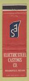 Matchbook Cover - Electric Steel Castings Indianapolis IN