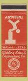 Matchbook Cover - GE Arc Welder Electrode Detroit MI WEAR