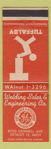 Matchbook Cover - GE Arc Welder Electrode Detroit MI WEAR