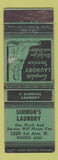 Matchbook Cover - Simmon's Laundry NO TOWN girlie WORN