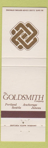 Matchbook Cover - The Goldsmith Company Portland Seattle Anchorage Juneau AK