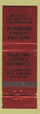Matchbook Cover - Dallas Stage Lighting and Equipment Dallas TX
