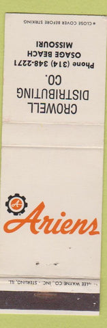 Matchbook Cover - Ariens Crowell Distributing Osage Beach MO