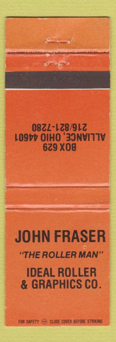 Matchbook Cover - John Fraser Rollers Ideal Alliance OH