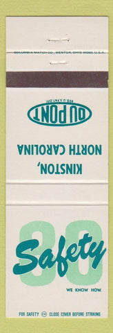 Matchbook Cover - DuPont Kinston NC Plant Safety 1980