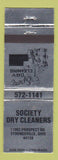 Matchbook Cover - Society Dry Cleaners Strongsville OH