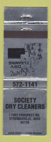 Matchbook Cover - Society Dry Cleaners Strongsville OH