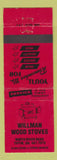 Matchbook Cover - Willman Wood Stove Tiffin OH