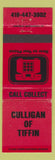 Matchbook Cover - Culligan Water of Tiffin OH
