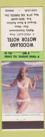 Matchbook Cover - Woodland Motor Hotel Val Therese ON pinup