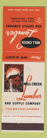 Matchbook Cover - Mill Creek Lumber Tulsa OK