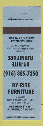 Matchbook Cover - By Rite Furniture Auburn CA blue