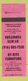 Matchbook Cover - By Rite Furniture Auburn CA pink