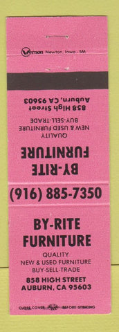 Matchbook Cover - By Rite Furniture Auburn CA pink
