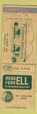 Matchbook Cover - Russell Ferrell Plumbing Heating Mansfield OH WEAR