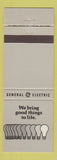 Matchbook Cover - General Electric Lighting Light Bulbs