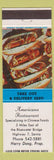 Matchbook Cover - Americana Restaurant Sarnia ON