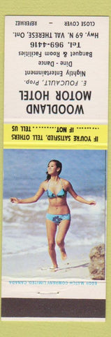 Matchbook Cover - Woodland Motor Hotel Val Therese ON pinup