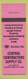 Matchbook Cover - Central Contractors Johnstown PA pink