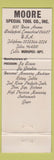 Matchbook Cover - Moore Tools 1974 Bridgeport CT