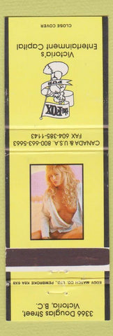 Matchbook Cover - The Fox Strip Club Victoria BC girlie pinup