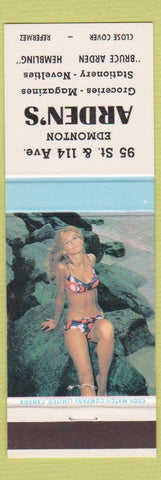 Matchbook Cover - Arden's Grocery Edmonton AB pinup