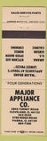 Matchbook Cover - Major Appliance Cleveland OH tan