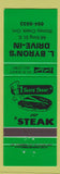 Matchbook Cover - L Byron's Drive In Stoney Creek ON green