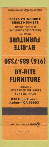 Matchbook Cover - By Rite Furniture Auburn CA orange
