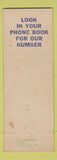 Matchbook Cover - Youngstown Water Softener Struthers Steubenville Canton OH