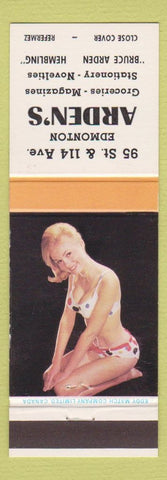 Matchbook Cover - Arden's Grocery Edmonton AB pinup