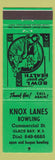 Matchbook Cover - Knox Lanes Bowling Glace Bay NS