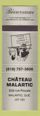 Matchbook Cover - Chateau Malartic QC