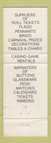 Matchbook Cover - Party Novelties ST Catherines ON trophies