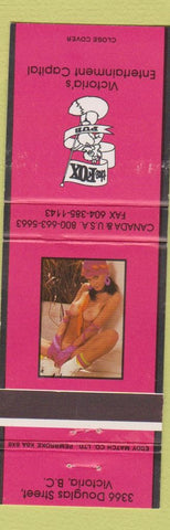 Matchbook Cover - The Fox Strip Club Victoria BC girlie pinup pink
