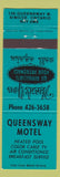 Matchbook Cover - Queensway Motel Simcoe ON teal