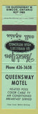 Matchbook Cover - Queensway Motel Simcoe ON green