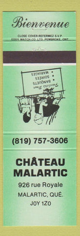 Matchbook Cover - Chateau Malartic QC green