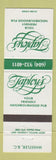 Matchbook Cover - Tapley's Pub Whistler BC